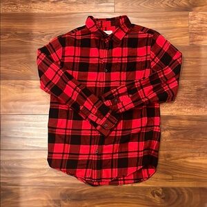 Cat & Jack Kids Plaid Button Down Shirt - Red & Black Size X-Large (14)